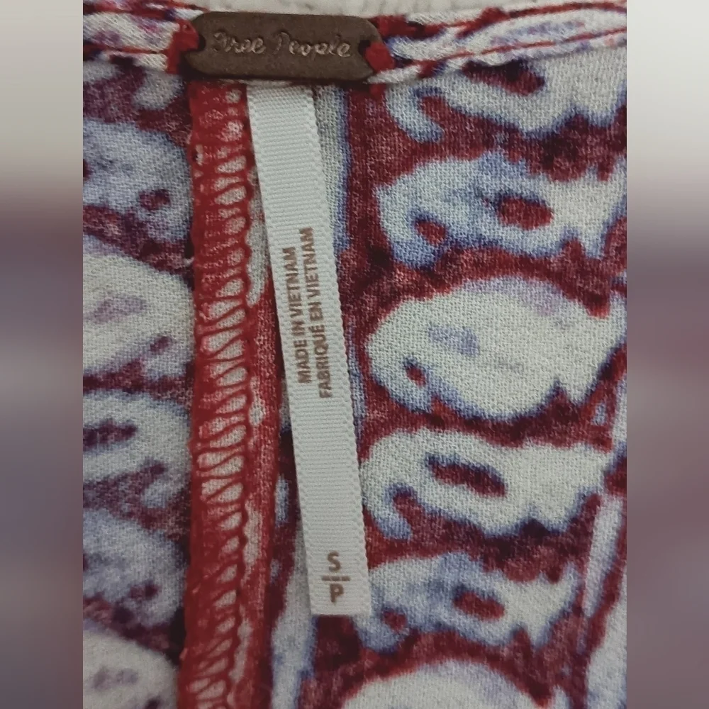 FREE PEOPLE Wild and Free Paisley Crop Top Pink Purple SP